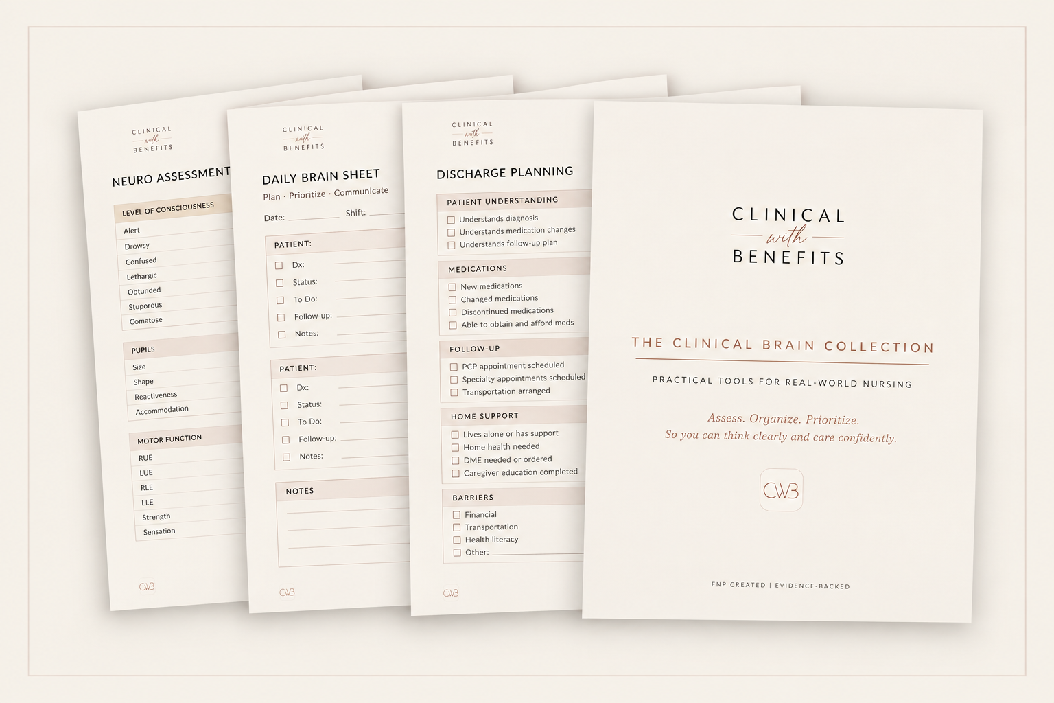 The Clinical Brain Collection stacked brain sheets preview