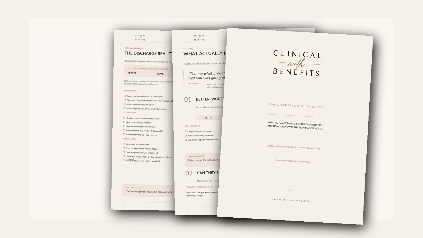 The Discharge Reality Check resource preview